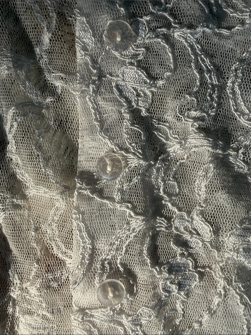 Elegant White Lace Button-Up Jacket - Escada?